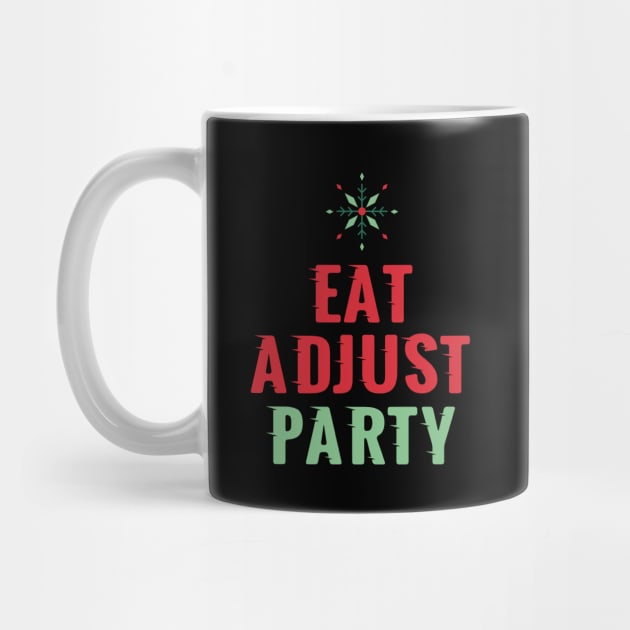 Chiropractor Christmas Eat Adjust Party funny Chiropractic Christmas by patroart